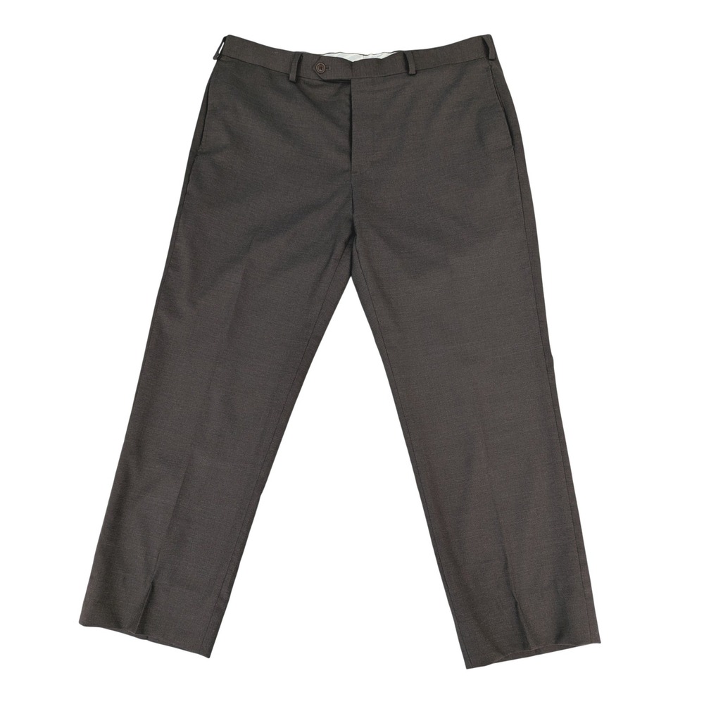 Brooks Brothers Regent 37x27 Brown Wool Flat Front Dress Pants Made USA